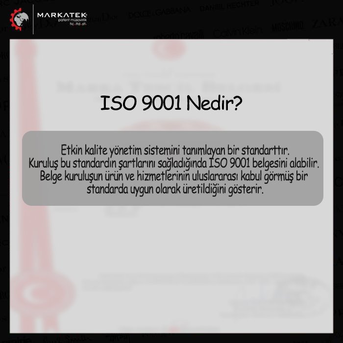 ISO 9001 Uluslararası kalite standardı almak için doğru adres Markatek!