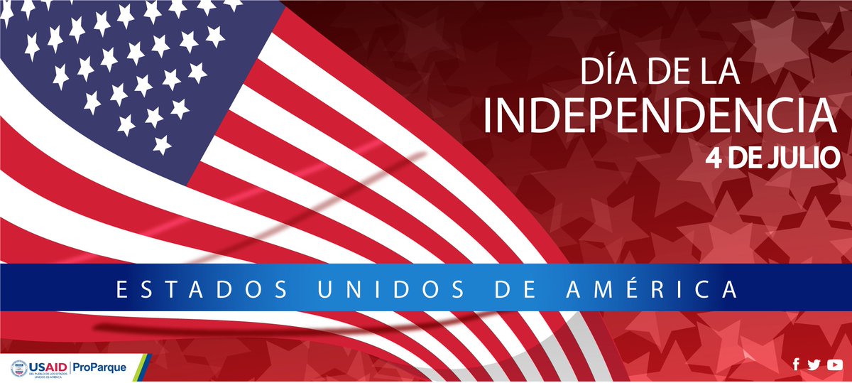 USAIDProParque's tweet photo. Felicitamos a los Estados Unidos de América en su independencia #TrabajandoJuntos #USAIndependenceDay @USAmbHonduras https://t.co/7rKNOzIdME
