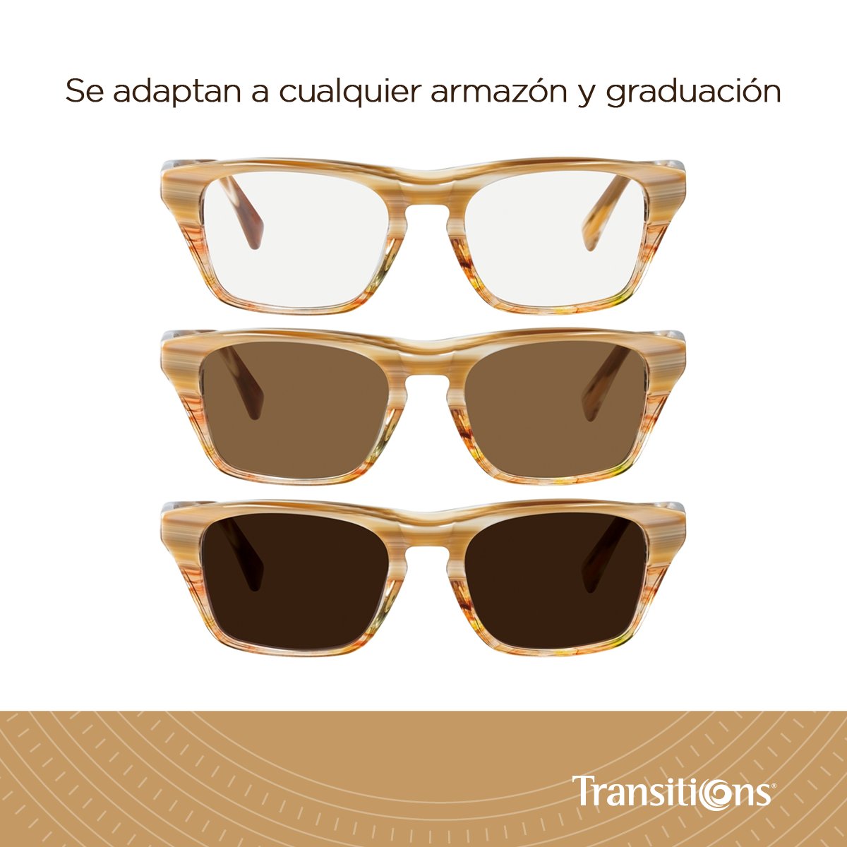 TransitionsMex's tweet photo. Los lentes #Transitions de adaptan a cualquier armazón y graduación #EstiloTransitions https://t.co/ZkAKgZECCE https://t.co/o42oI1admD