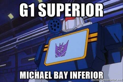 Soundwave4234's tweet image. G1 Superior. Michael Bay Inferior.