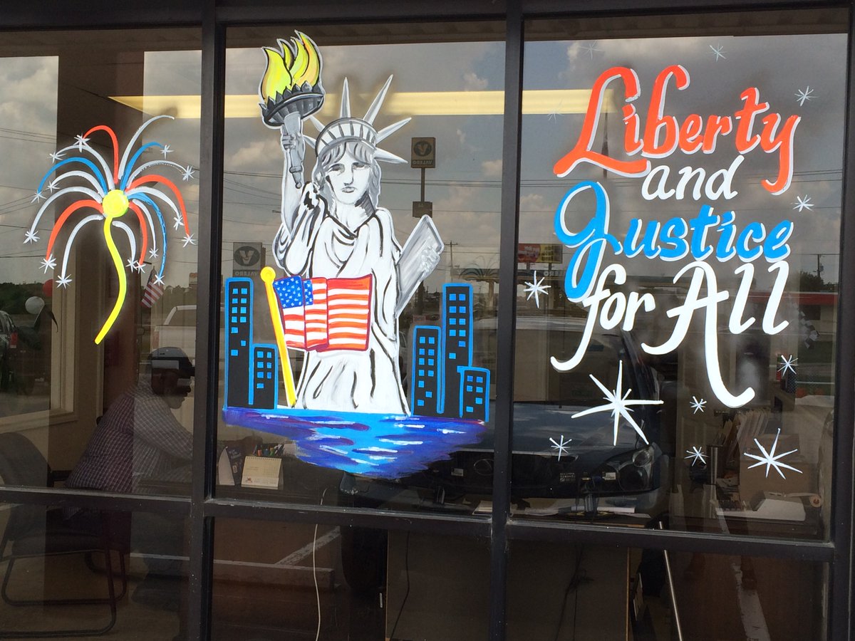 KCMAustin's tweet photo. Celebrating 4th of July with some great artwork in our office. Happy Independence Day Everyone! https://t.co/e5gvopBKk1