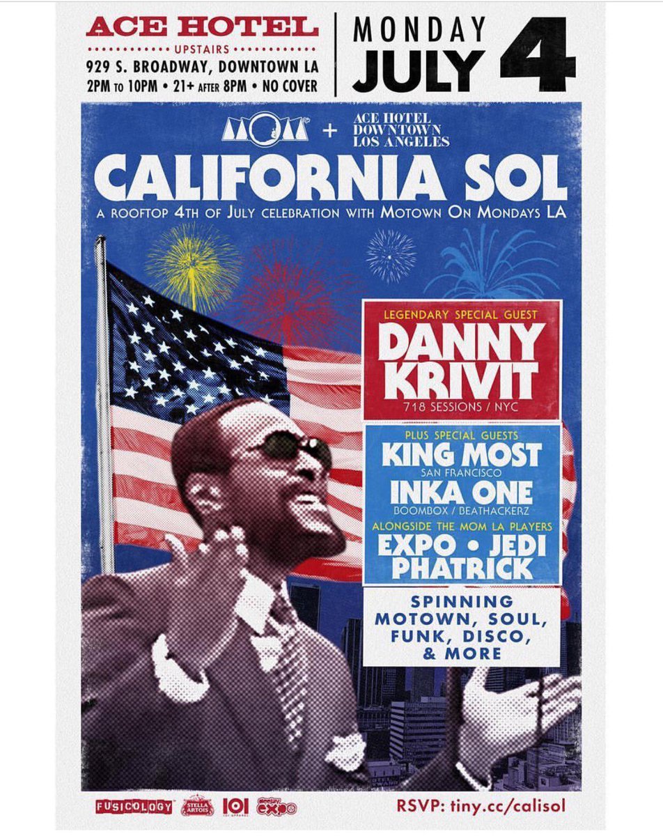 PYSBLA's tweet photo. #PYSB Motown On Mondays (LA) hosted at Ace Hotel ft DJ Expo #MOMLA #PYSBLA #Happy4th https://t.co/wGaFsklL6y