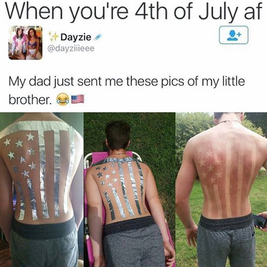 InstaGood_Sam's tweet photo. This guy wins the internet today! #merica 🇱🇷 #4thofjuly #americanflag ✌ https://t.co/ZWWEwSTDMt