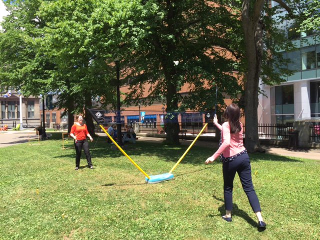 hfxgov's tweet photo. Swing by #GrandParade to check out new outdoor games; ladder toss & badminton available for free use daily! https://t.co/8aPjFfkywD