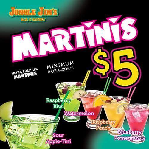 $5 Martini Mondays - Every Monday starting at 4pm! #MondayFunday #SwingOnIn