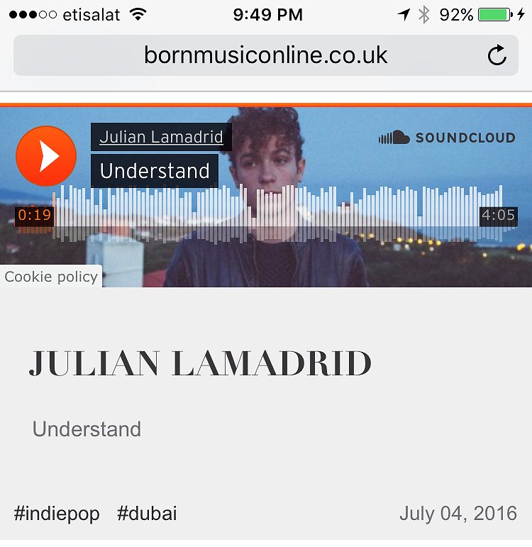 thecavelove's tweet photo. Such an honor to have 'Understand' featured on @BornMusicOnline ! Thank you guys so much! #understandEP https://t.co/460cPvoCdv