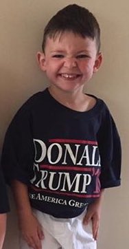 fuzzysnyder's tweet photo. @realDonaldTrump #tooyoungtovote #makeamericagreatagain https://t.co/rlKT58A061