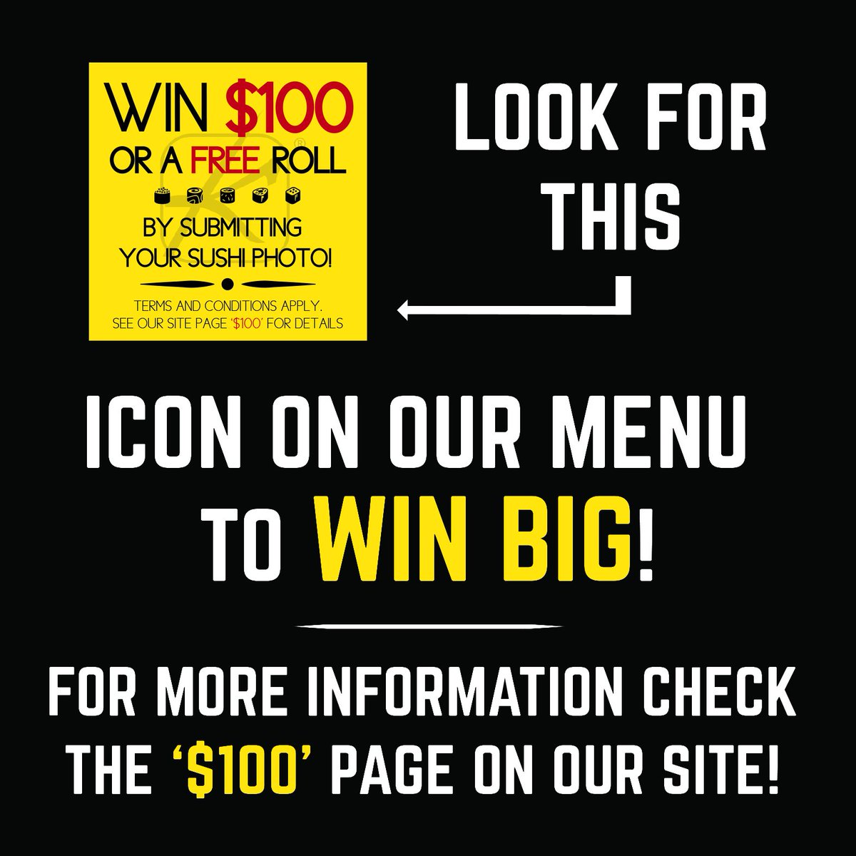 sushikbar's tweet photo. What would YOU do with $100 Sushi dollars? https://t.co/N3Z428AfWj https://t.co/un5LqPMFic