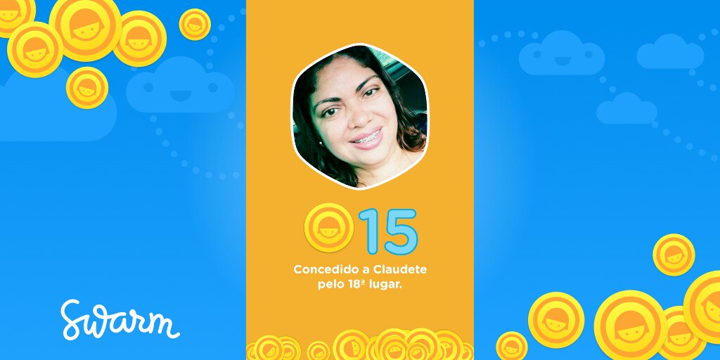 Acabo de receber 15 moedas de bônus por ter chegado em 18ª lugar no placar do Swarm <a href="/swarmapp/">Swarm by Foursquare</a>
