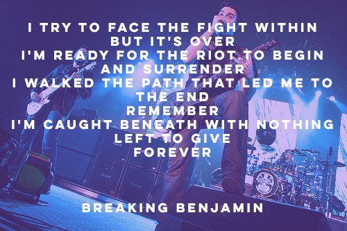 _rocknlyrics's tweet photo. Angels Fall // Breaking Benjamin https://t.co/Ya92OjtoTx
