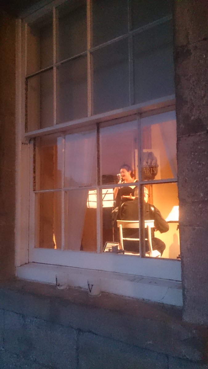 Opera through the windows of Loughcrew House.
