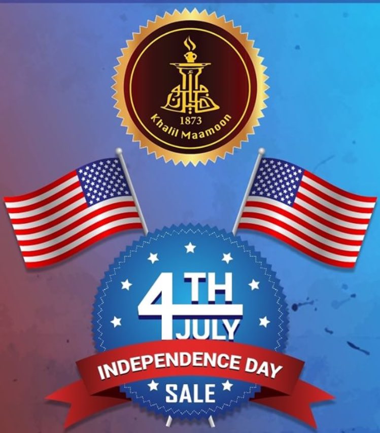 KhalilMamoonUsa's tweet photo. Happy 4th of July!! We have a sale going on! Check out our website for exclusive Khalil Maamoon deals! #km #4ofjuly https://t.co/ymsf1eXmzr