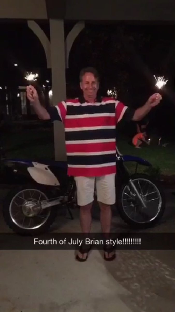 Marydsteen7's tweet photo. Brian really likes to change up his style every 4th of July. #repeatoutfit https://t.co/y1XFuBxSCX