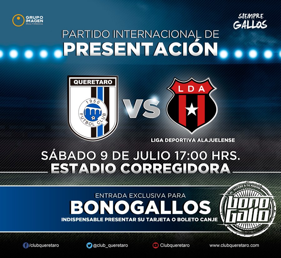 Club_Queretaro's tweet image. SORPRESA para #BonoGallos. El sábado tendrán acceso al partido de presentación.

#SiempreGallos ⚫🔵👌