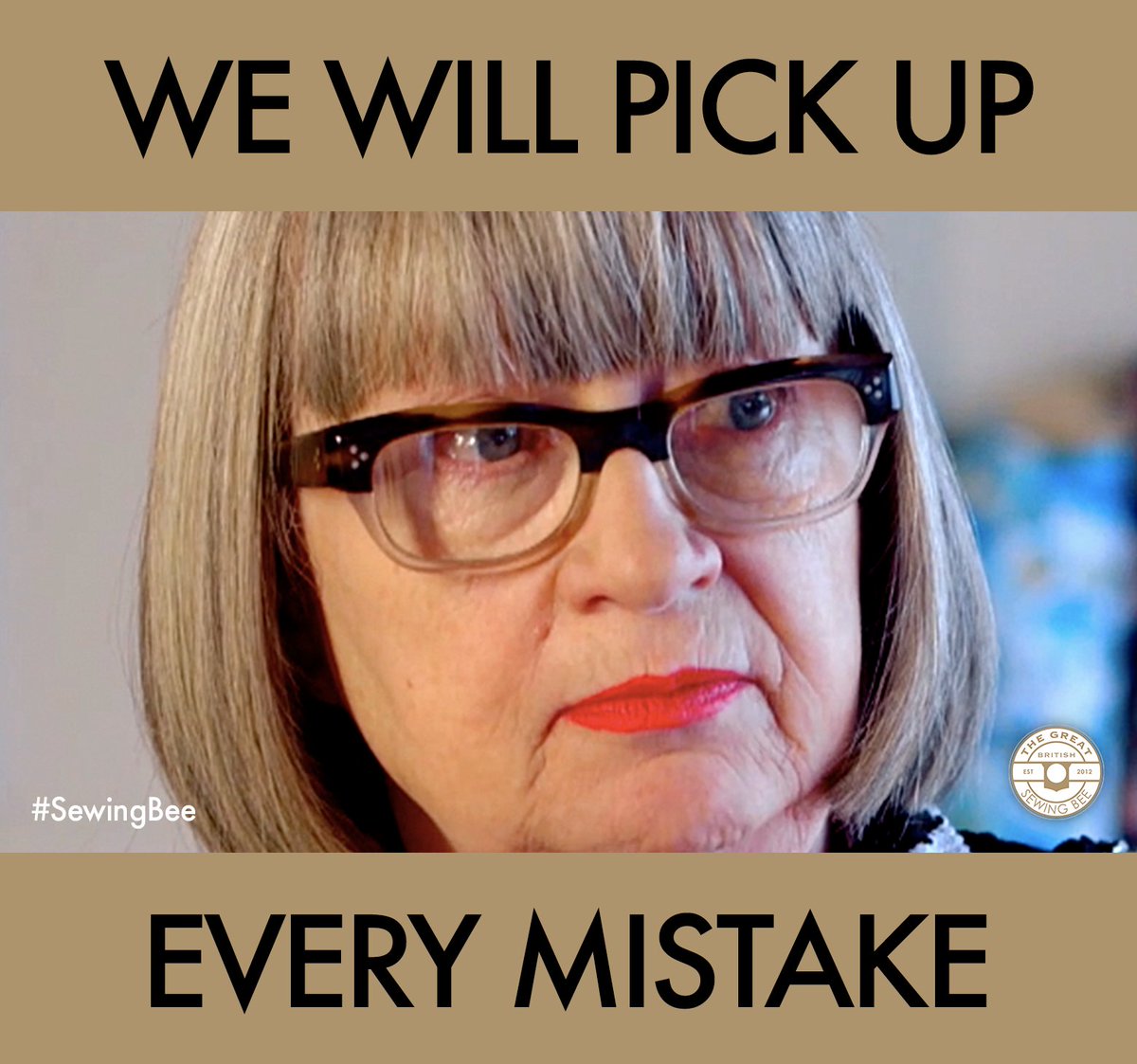 sewingbee's tweet photo. Be afraid, sewers. 
Be very afraid. 
#SewingBee https://t.co/N6ocuPAAVR