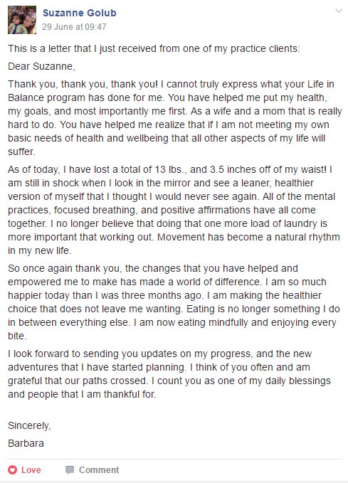 HealthCoachInst's tweet photo. Way to go Suzanne Golub! What a beautiful testimony for an amazing coach! #sparkthechange #weekendvictory https://t.co/c9LGkzR9mB