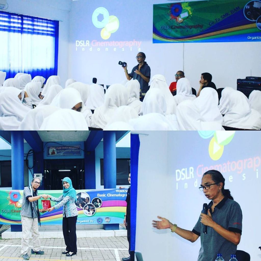 SMKBAM's tweet photo. Seminar #dslr #cinematography #indonesia
#tkj #multimedia #broadcasting #smkbam #enjoyyou… https://t.co/4qC7JtgEMJ https://t.co/Z63N79KK40