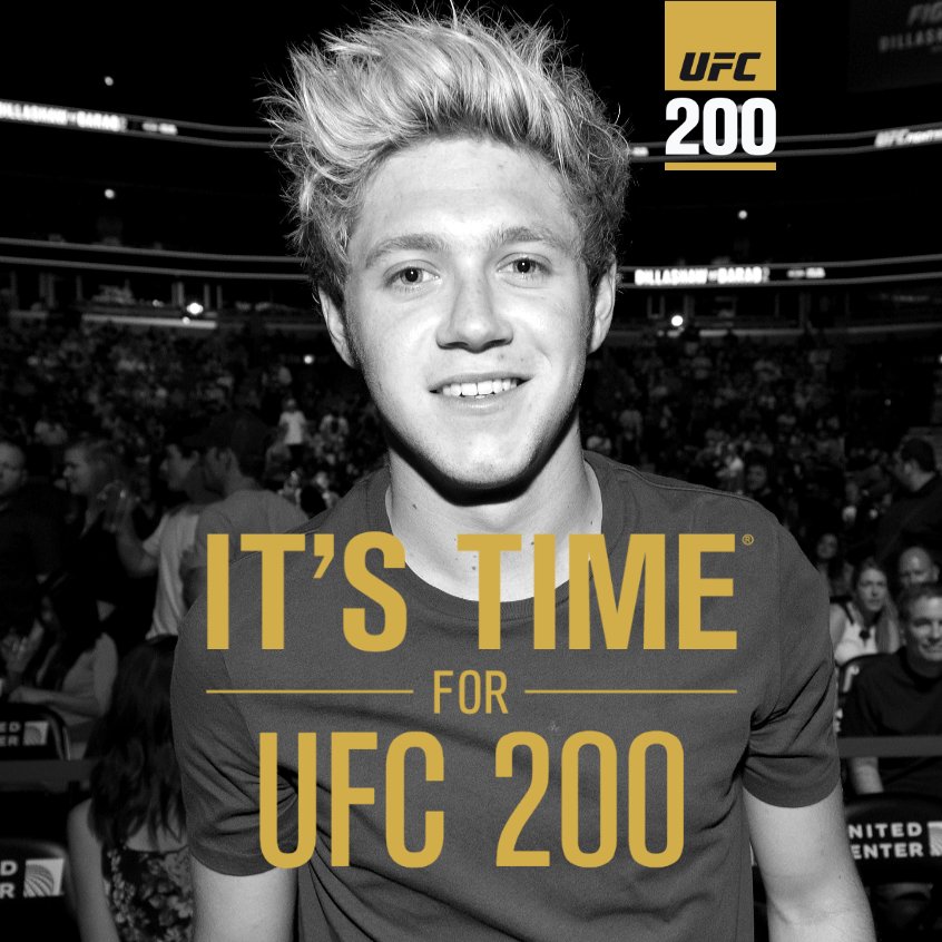 ufc's tweet image. @NiallOfficial Let's hear your #UFC200 fight picks! 
It's going down Saturday July 9th
itstime.ufc.com