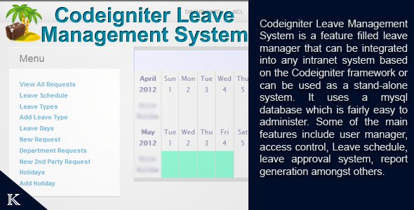 WpWarez's tweet image. #Codeigniter Leave Manager (Project ... - #AccessControl #Codeignitor #Intranet goo.gl/CI9bxT