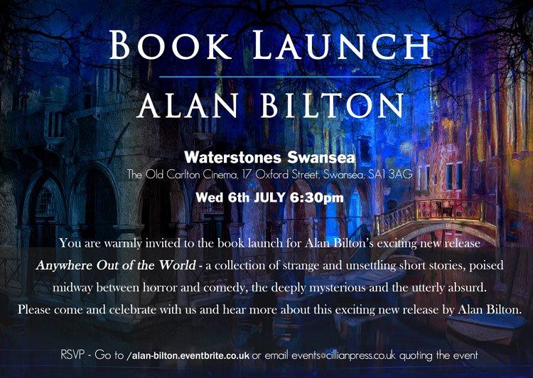 Cillian Press (@cillianpress) on Twitter photo Bk Launch - a debut collection of fantastical short stories by cult writer <a href="/ABiltonAuthor/">Alan Bilton, Author</a> Swansea Wed 6:30 Bk Launch - a debut collection of fantastical short stories by cult writer <a href="/ABiltonAuthor/">Alan Bilton, Author</a> Swansea Wed 6:30
