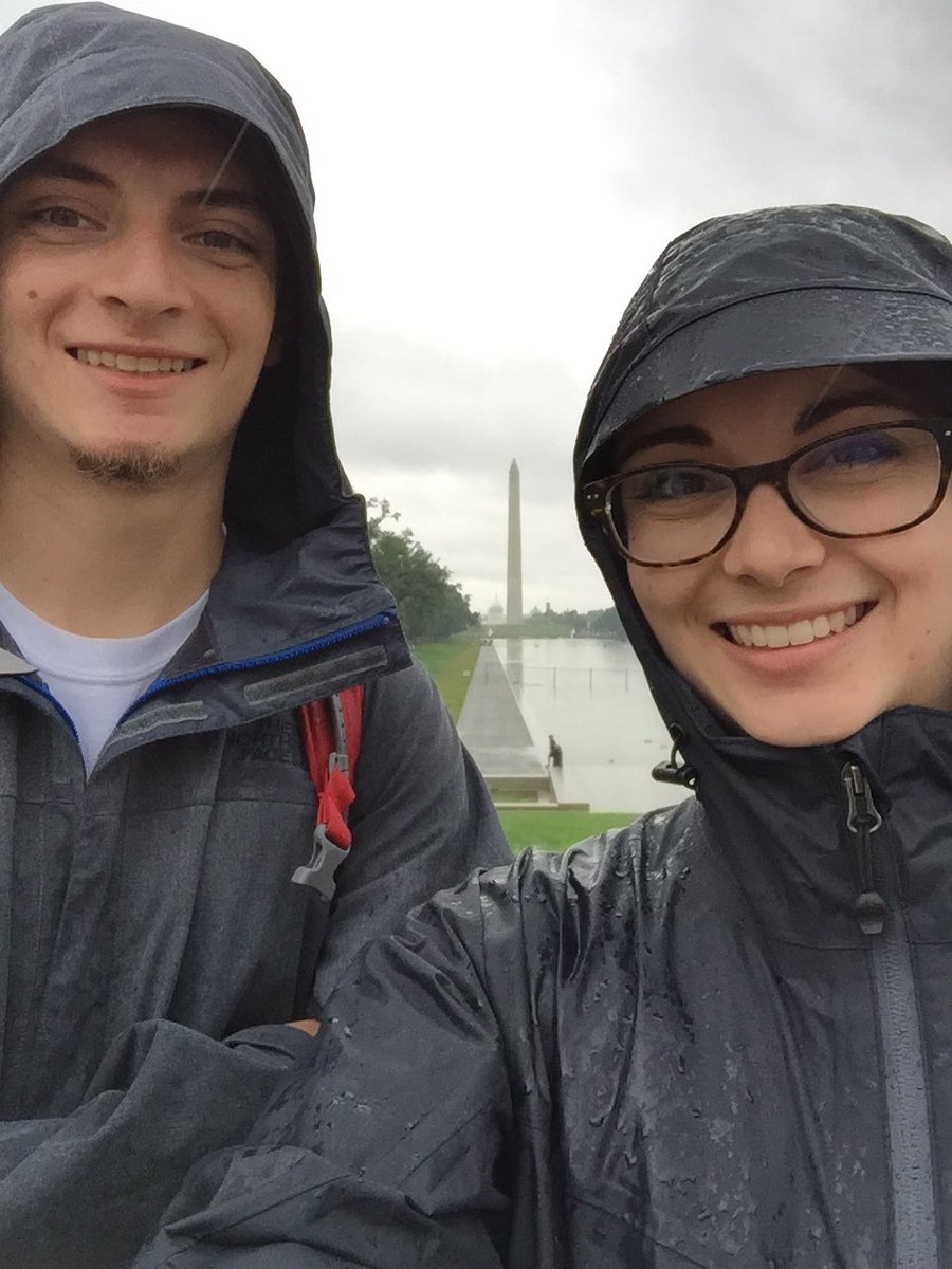 AstroLevy's tweet photo. @AaronLevy36 and I got totally soaked walking around the Mall today. Worth it. https://t.co/0ZmOnEIkox