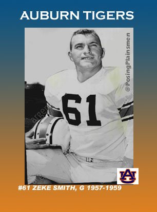 PosingPlainsmen's tweet photo. 61 Days to Kickoff: #61 Zeke Smith, #Auburn All-American &amp; Outland Trophy winner was ringleader of '57 Nat Champs https://t.co/ZmVxKQkZ25