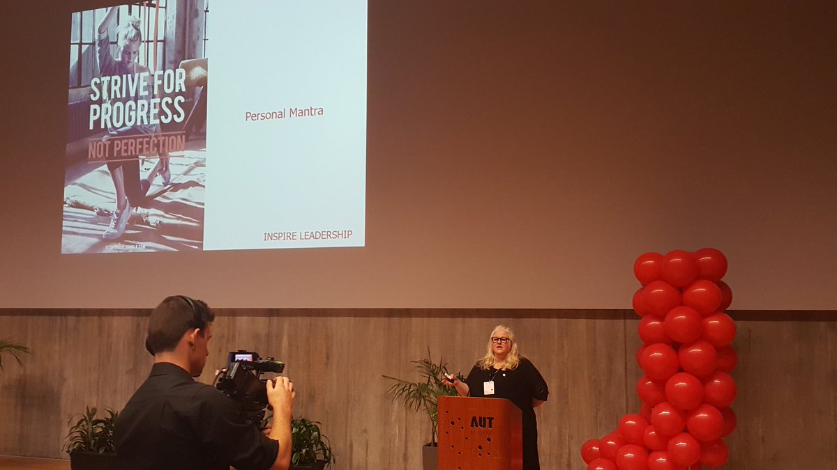 WestpacNZ's tweet photo. "Strive for progress, not perfection" @jobrothers' personal mantra. #InspireAtAUT #believeyoucan https://t.co/c103hMSV5b