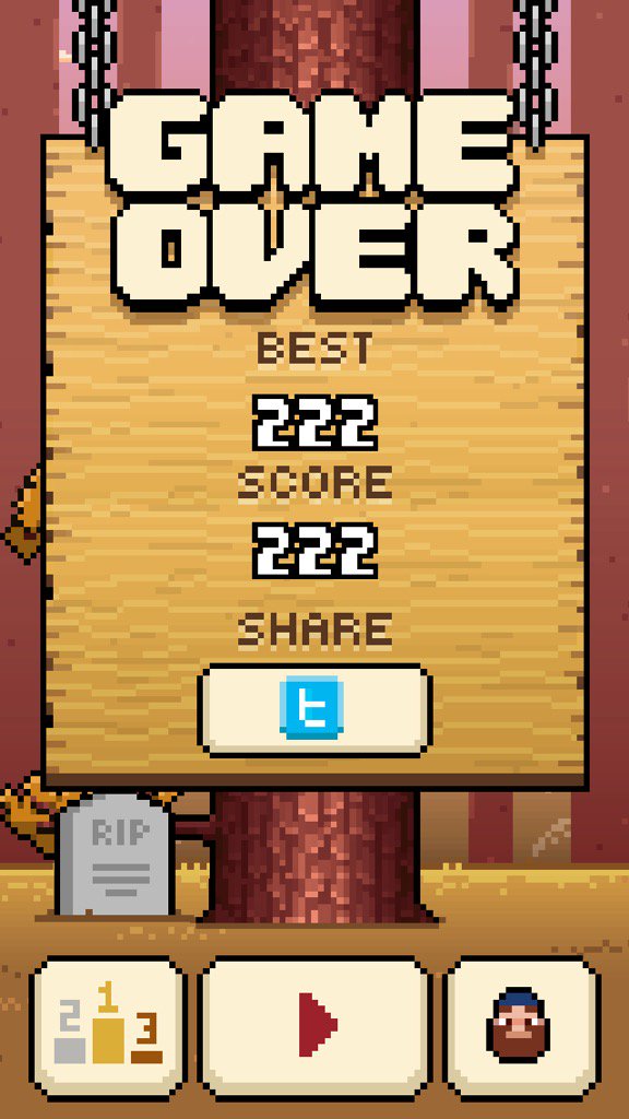 ben00awesome's tweet photo. Scored 222 in Timberman!#timbeeer https://t.co/Zt2EeVH5bD