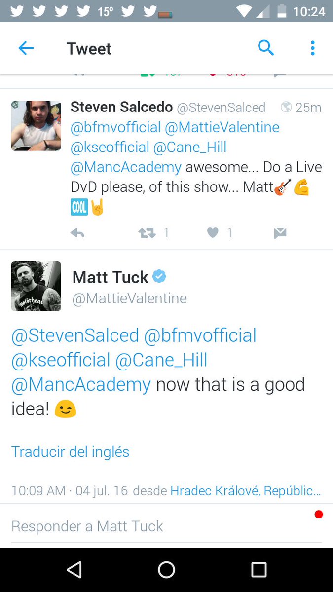 StevenSalced's tweet image. Hablando con Matt... @bfmvofficial