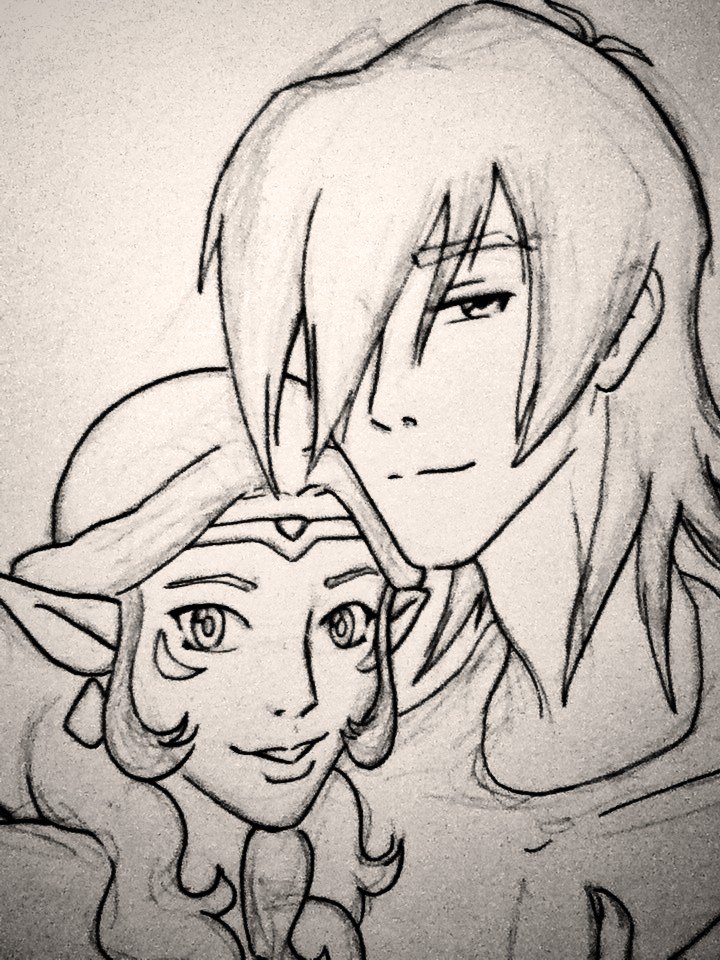 Chee_toy's tweet photo. Tonight's midnight doodle. #VoltronLegendaryDefender #KeithKogane #Allura https://t.co/EfIK8j4yHL