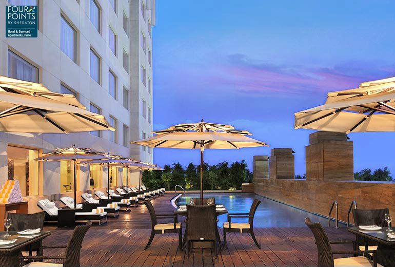 FourPointsPune's tweet photo. It’s time to relieve the stress &amp; dine by our #poolside. 
 #Foodporn #OpenAirDining #FourPointsPune #PoolsideCoffee https://t.co/ppDXwq0VhM