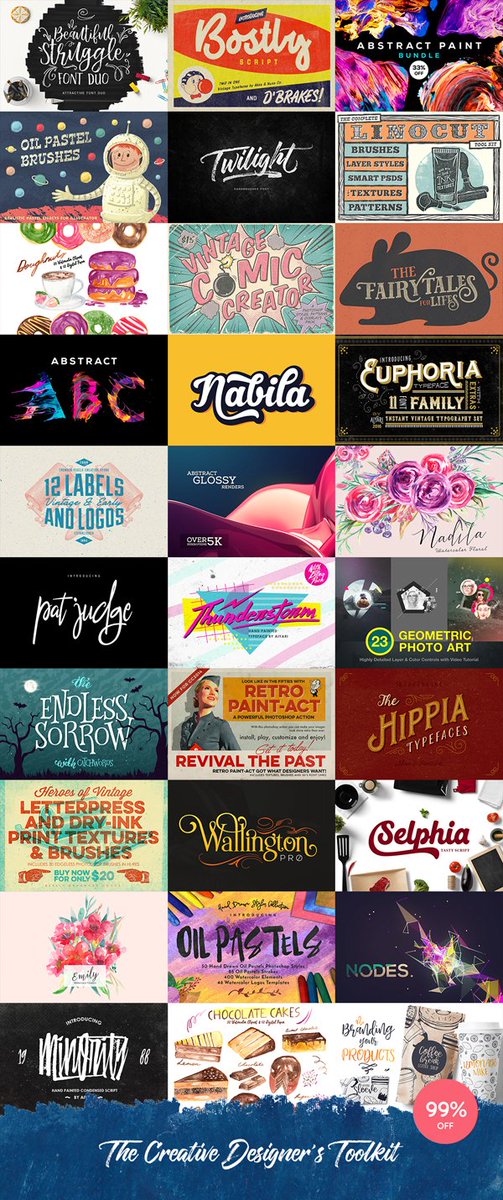 graphicdesignju's tweet photo. 25 Fonts &amp; 1273 Graphics for Desigenrs
https://t.co/tdlOWGVixe

#scriptfonts #graphcis #textues #brushes #psactions https://t.co/ecP4CISYI0