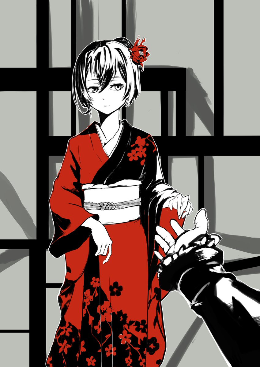 Aizen_heyin's tweet photo. “该走了，镜花。” https://t.co/9YA1rSTPge