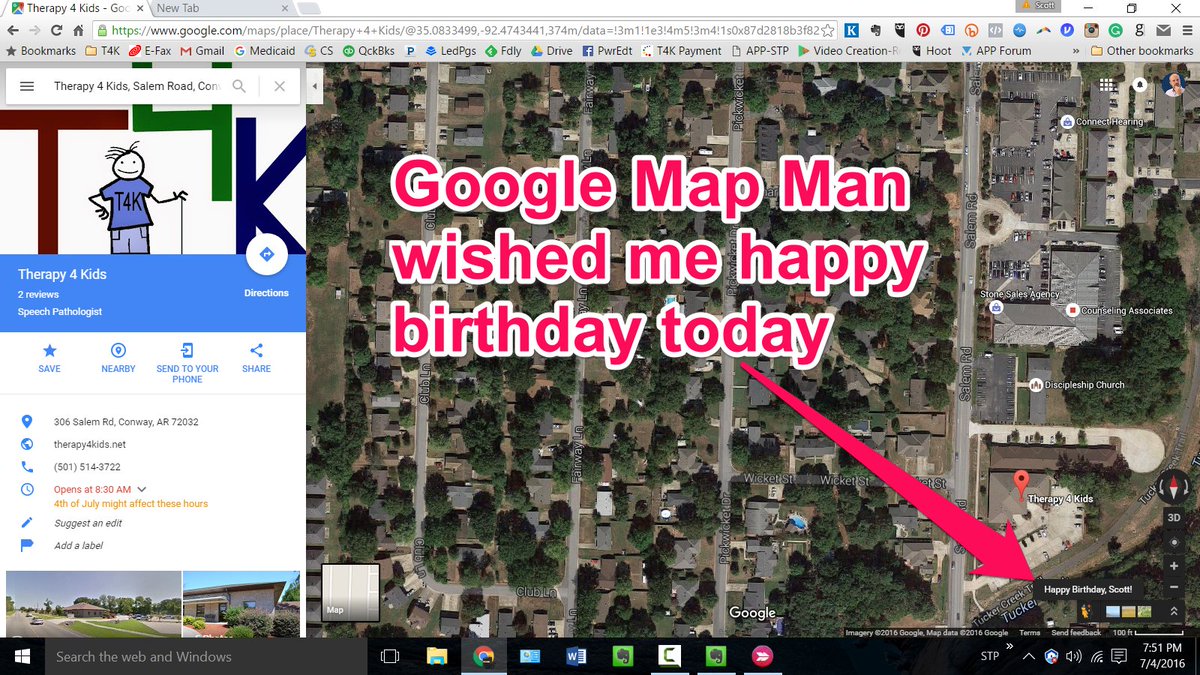 ScottHarmon7's tweet image. Google #Mapman wished me a happy birthday today. So thoughtful.