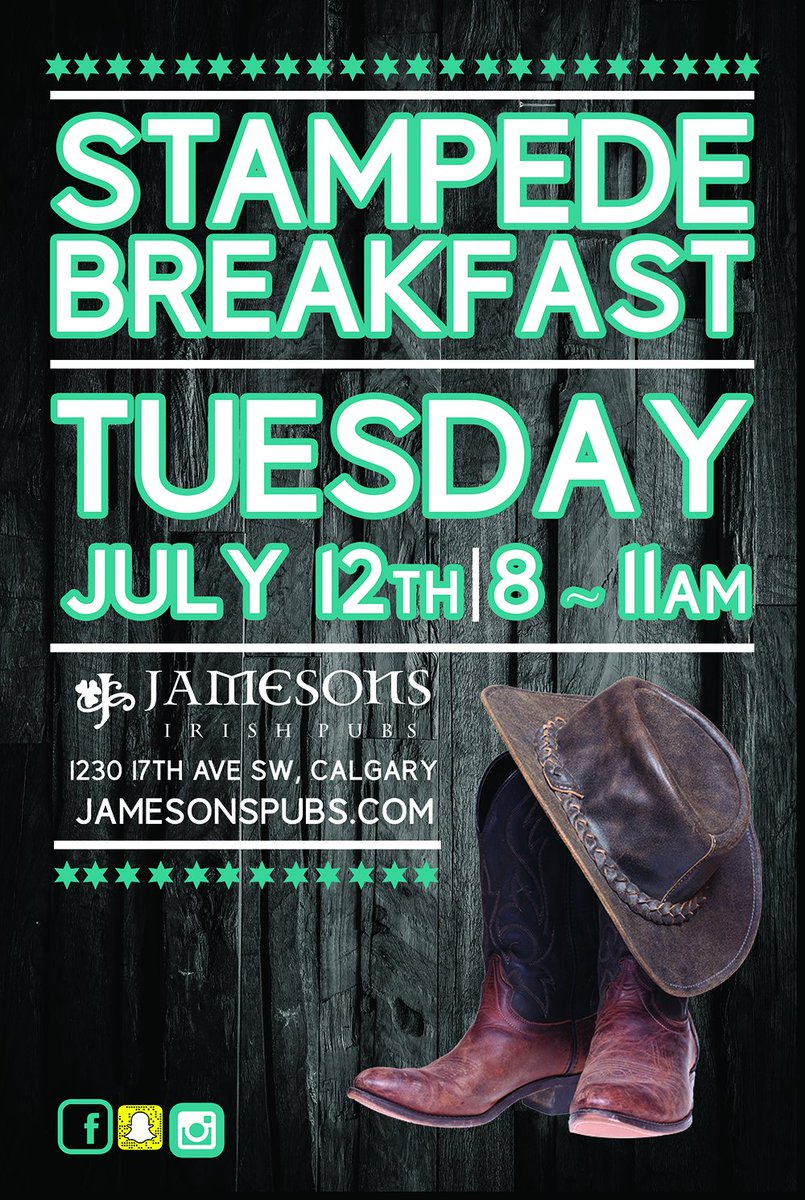 FuzedDesign's tweet image. A couple of my recent poster designs for client @jamesonspubs #calgarystampede2016 #YYC #graphicdesign #Marketing