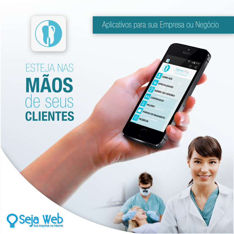 Seu consultório ainda não tem um aplicativo mobile?
Deixe seus clientes ainda mais conectados com você. 😊📱
#sejaweb