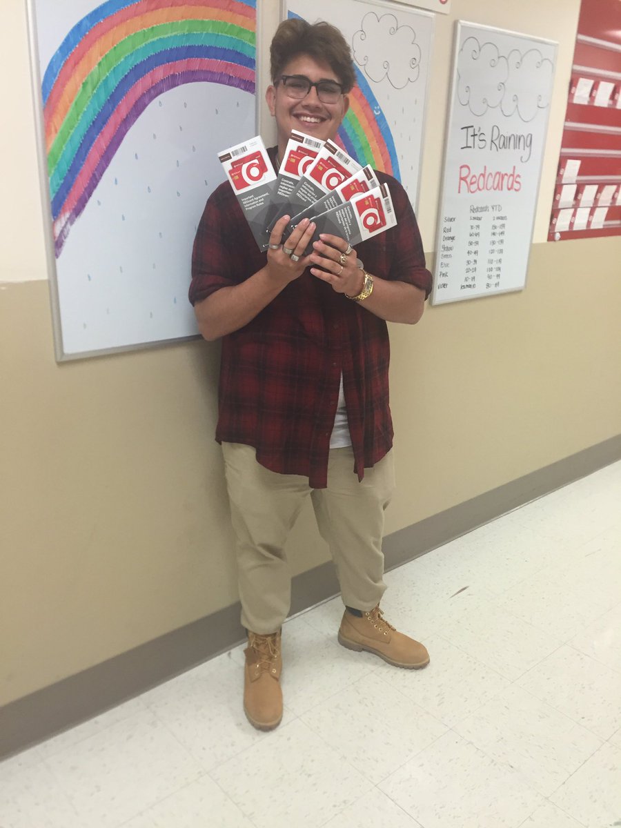 5 reds for New TM Cris on his 2nd day at Target!! #1789killingitwithreds