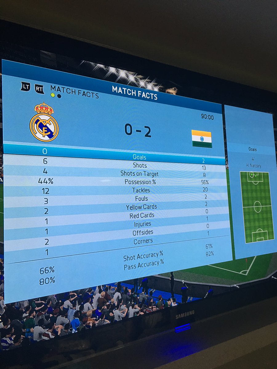 serialmiller97's tweet photo. I apologize to @DenizErcanFang for losing in FIFA 2-0 playing against India with Real Madrid. https://t.co/2ptKID5DWi