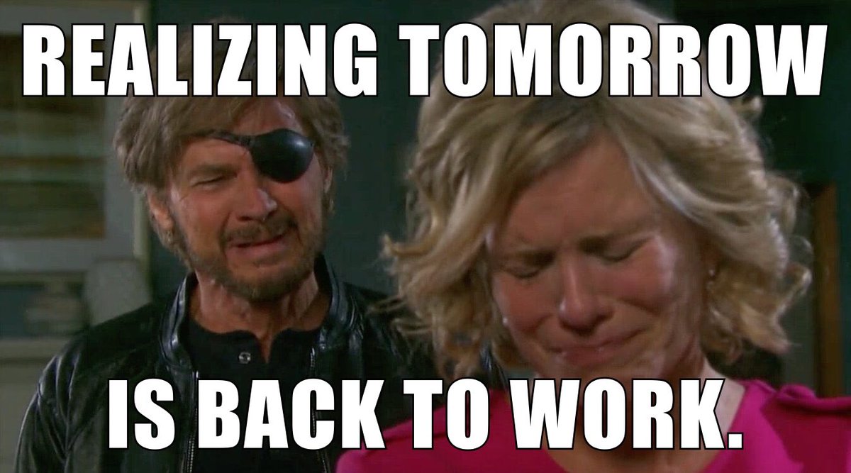 Days_NBC's tweet photo. The cast isn't back 2 work tomorrow, but most of us are! @nbcdays @DaysofourLives @marybeth_evans1 @officialnichols https://t.co/3cxN1lAHCB