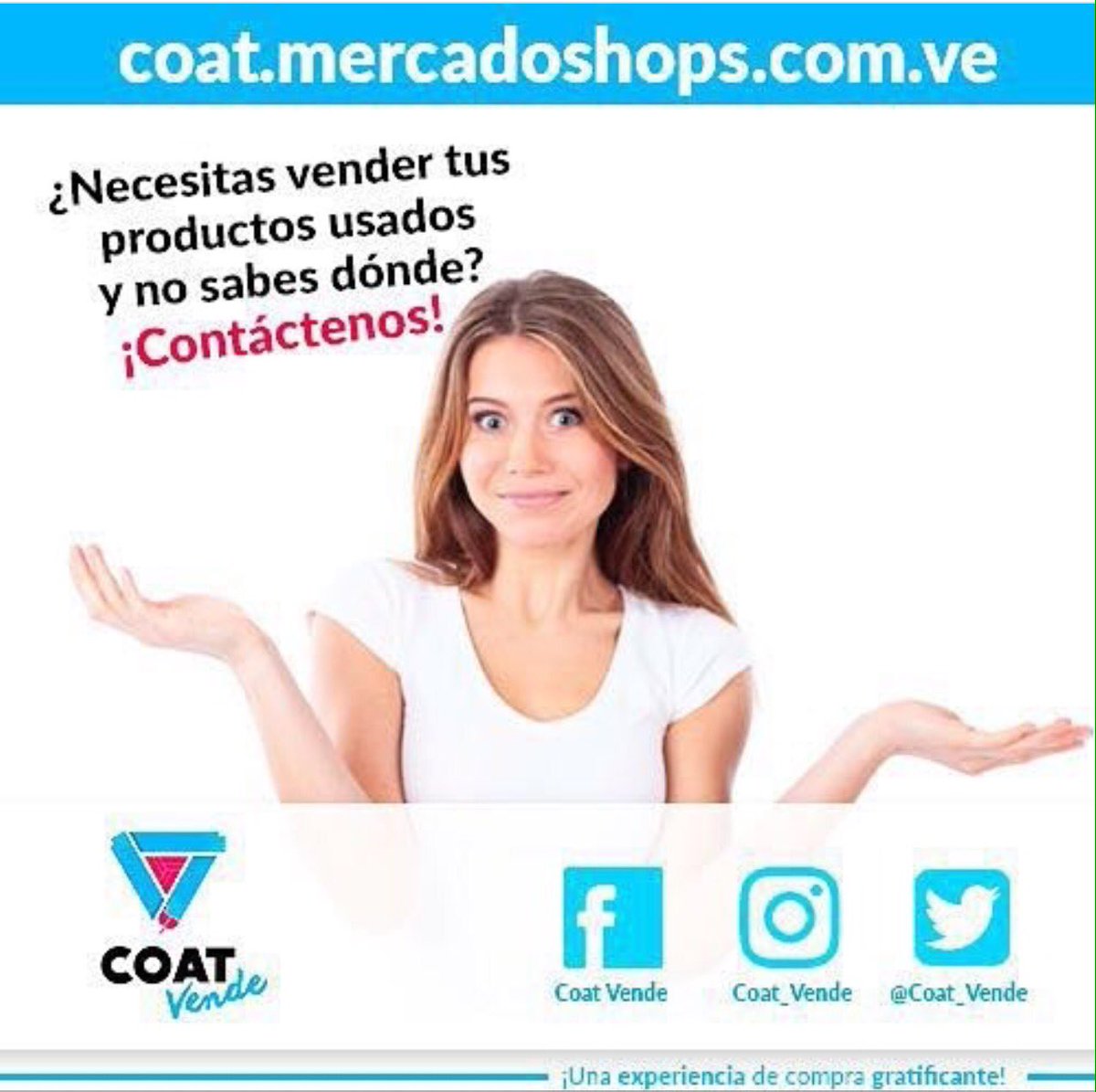 QuehayenMaracay's tweet photo. Sigue a @coat_vende que ellos se encargarán de vender tus productos usados o guiarte dónde comprar #QueHayEnMaracay https://t.co/INm3qa7bb7