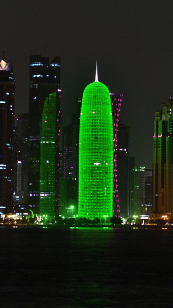 AdelAliBinAli's tweet photo. #قطر تكتسي باللون الأخضر 
تضامناً مع #السعودية #السعودية_ليست_وحدها https://t.co/B0BUX8FSAR