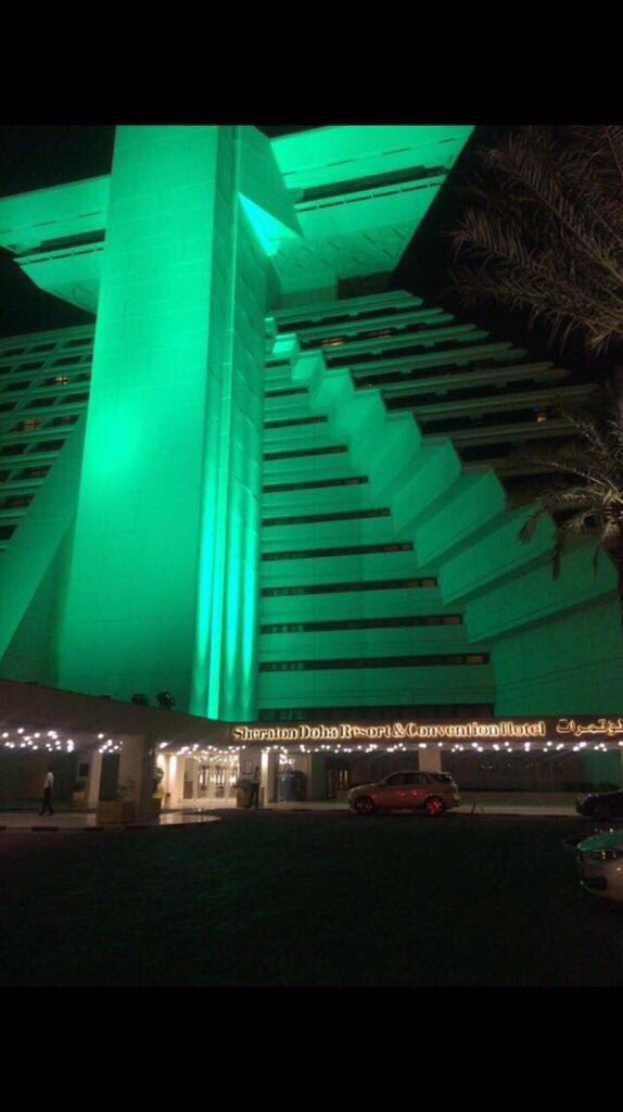 AdelAliBinAli's tweet photo. #قطر تكتسي باللون الأخضر 
تضامناً مع #السعودية #السعودية_ليست_وحدها https://t.co/B0BUX8FSAR