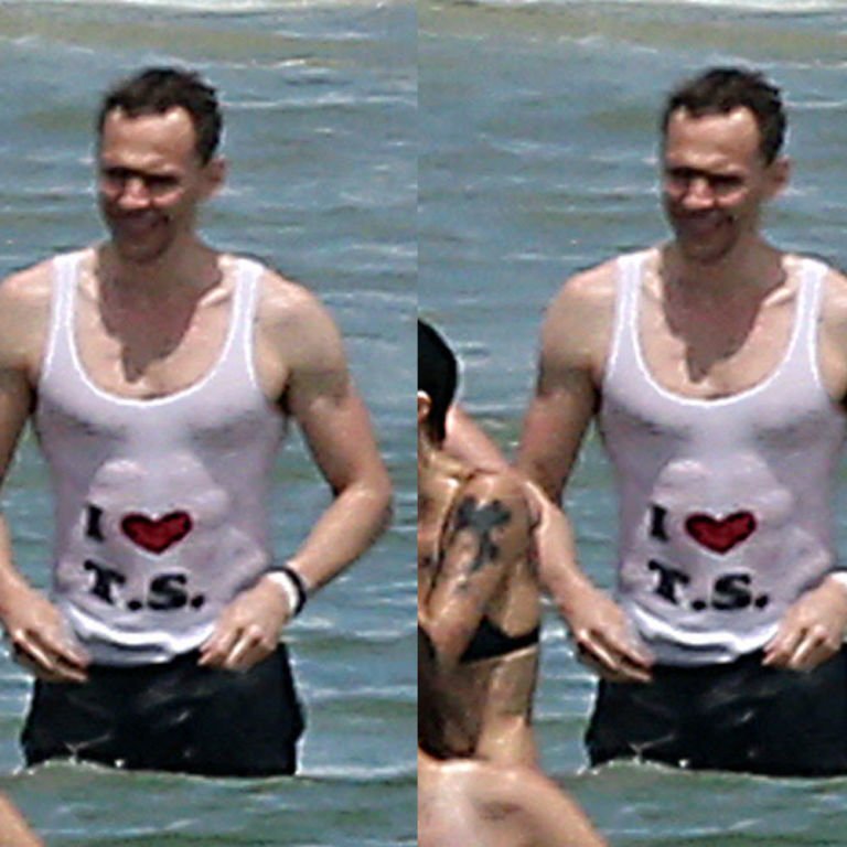 Internet Makes Endless Fun of Tom Hiddleston For Wearing "I Heart T.S