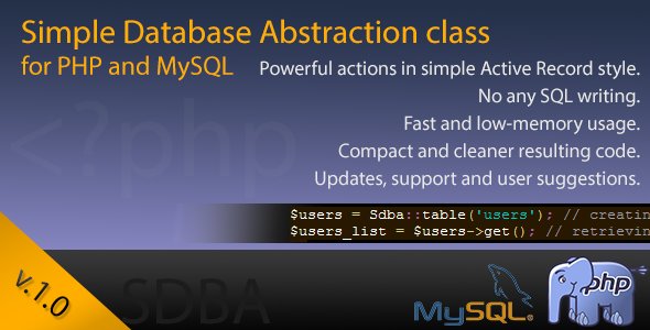WpWarez's tweet image. Simple Database Abstraction for PHP and ... - #ActiveRecord #DatabaseAbstraction goo.gl/S7aq5X