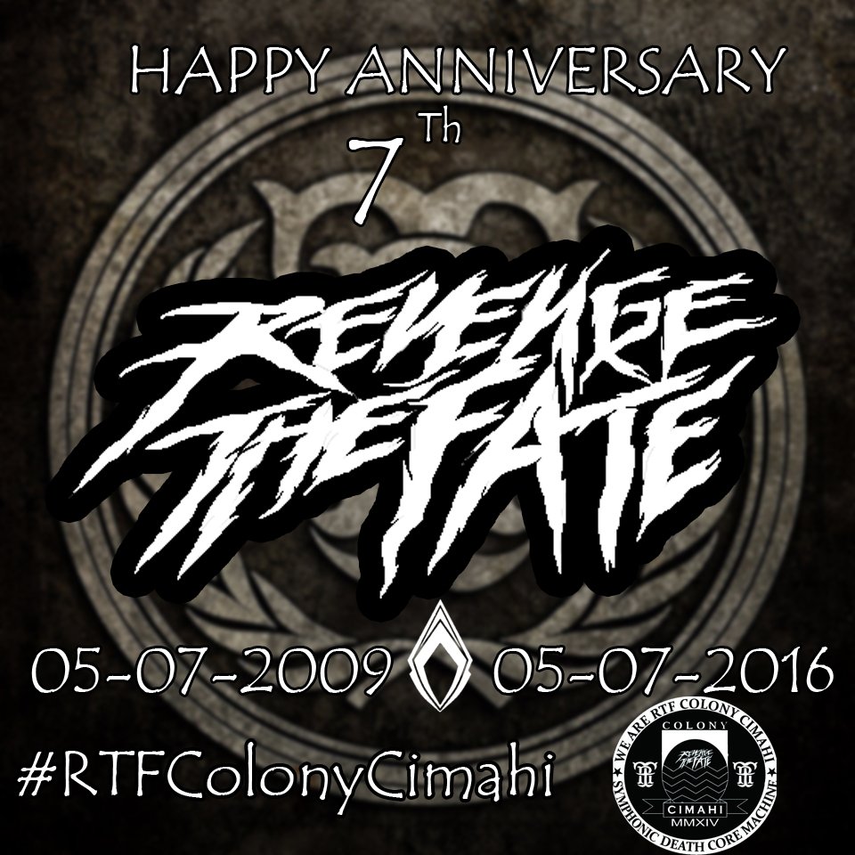 RTFC_Cimahi's tweet photo. Happy Anniversary 7th @REVENGETHEFATE ,Keep Fvcking Deathcore! https://t.co/6XrRPF9gWf