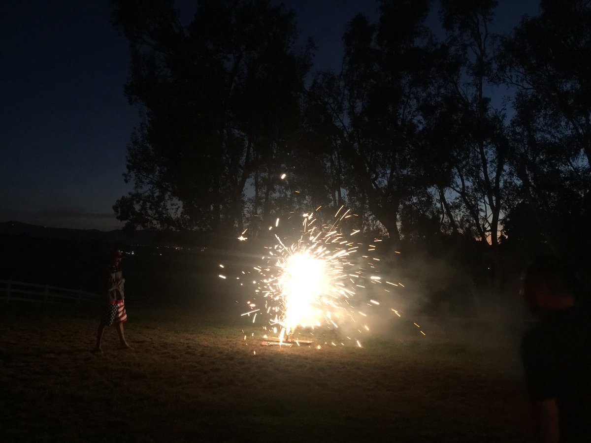 livewbeth's tweet photo. #USAParty nothing more American than illegal fireworks in the backyard! https://t.co/gCGVeaVIaN