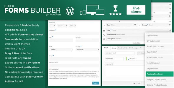 WpWarez's tweet image. Ether Forms Builder WordPress Plugin ... - #Columns #ConditionalLogic #ContactForm goo.gl/XG9un4