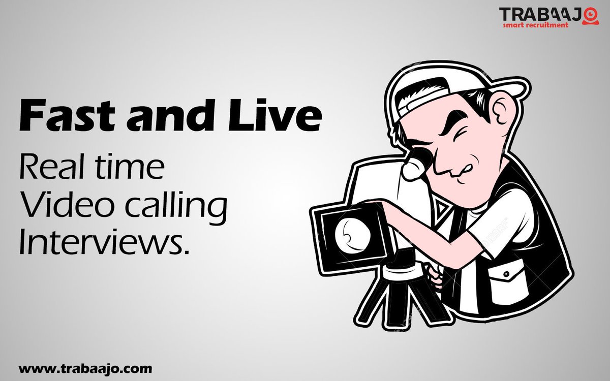 trabaajo's tweet photo. #easyrecruitment through #realtimevideo #interviews is the new solution to all #recruitmentproblems #videointerviews https://t.co/byoBH1YP3B