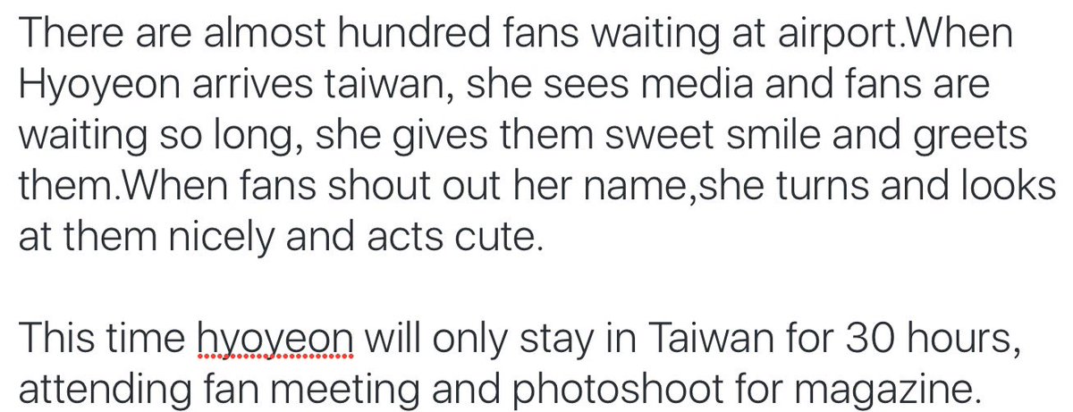 KyLFC's tweet photo. There are almost hundred fans waiting.When Hyoyeon arrives taiwan,she gives them sweet smile and greets them. https://t.co/IFPfOceplD