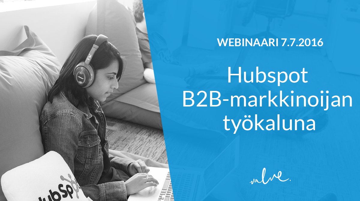 ValveDigitys's tweet image. Mitä työkaluja B2B-markkinoija tarvitsee? Ilmoittaudu webinaariin: bit.ly/29gE119 #markkinointi #digitalist